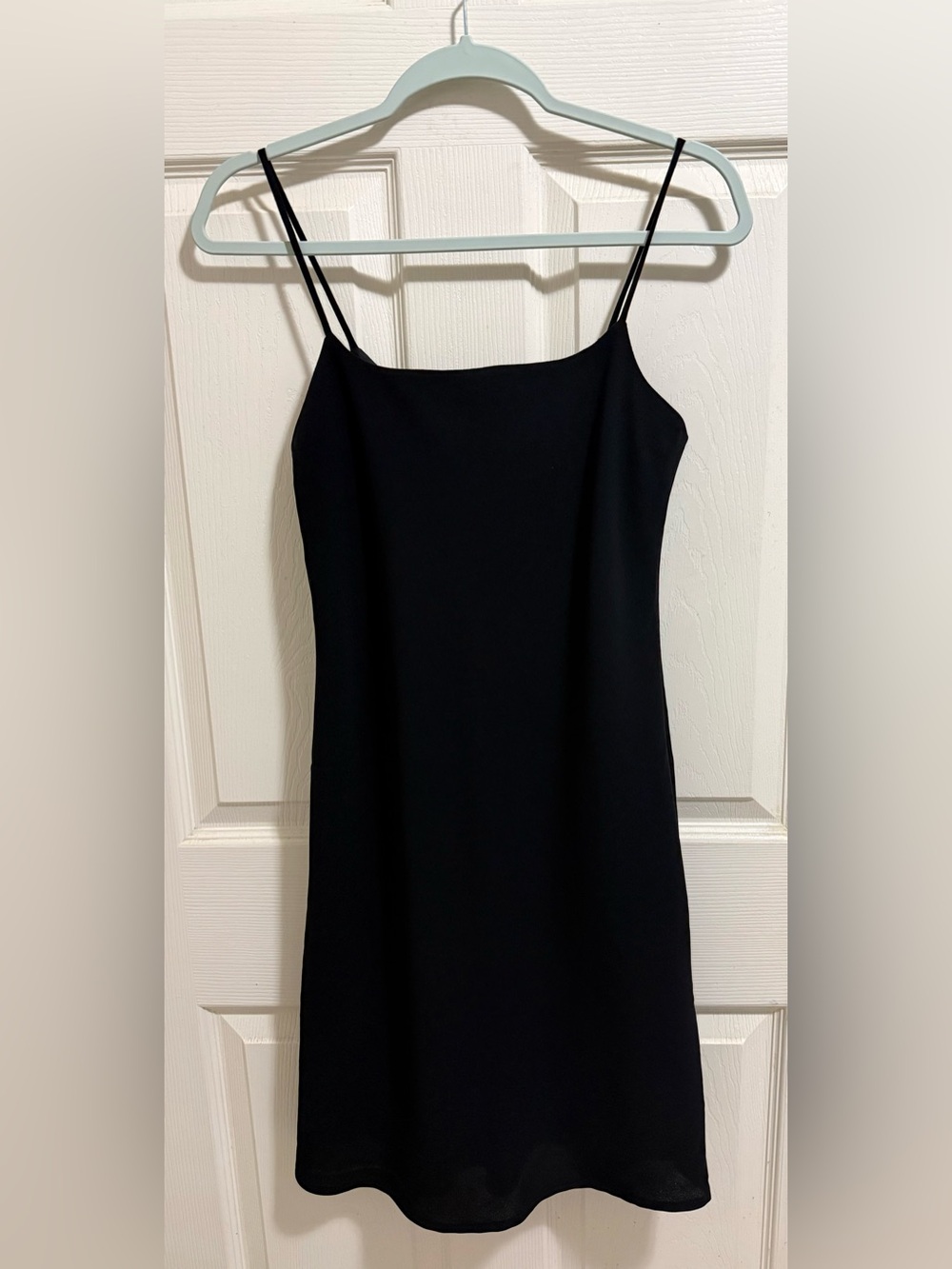 Esprit Black Mini Slip Dress with Spaghetti Straps